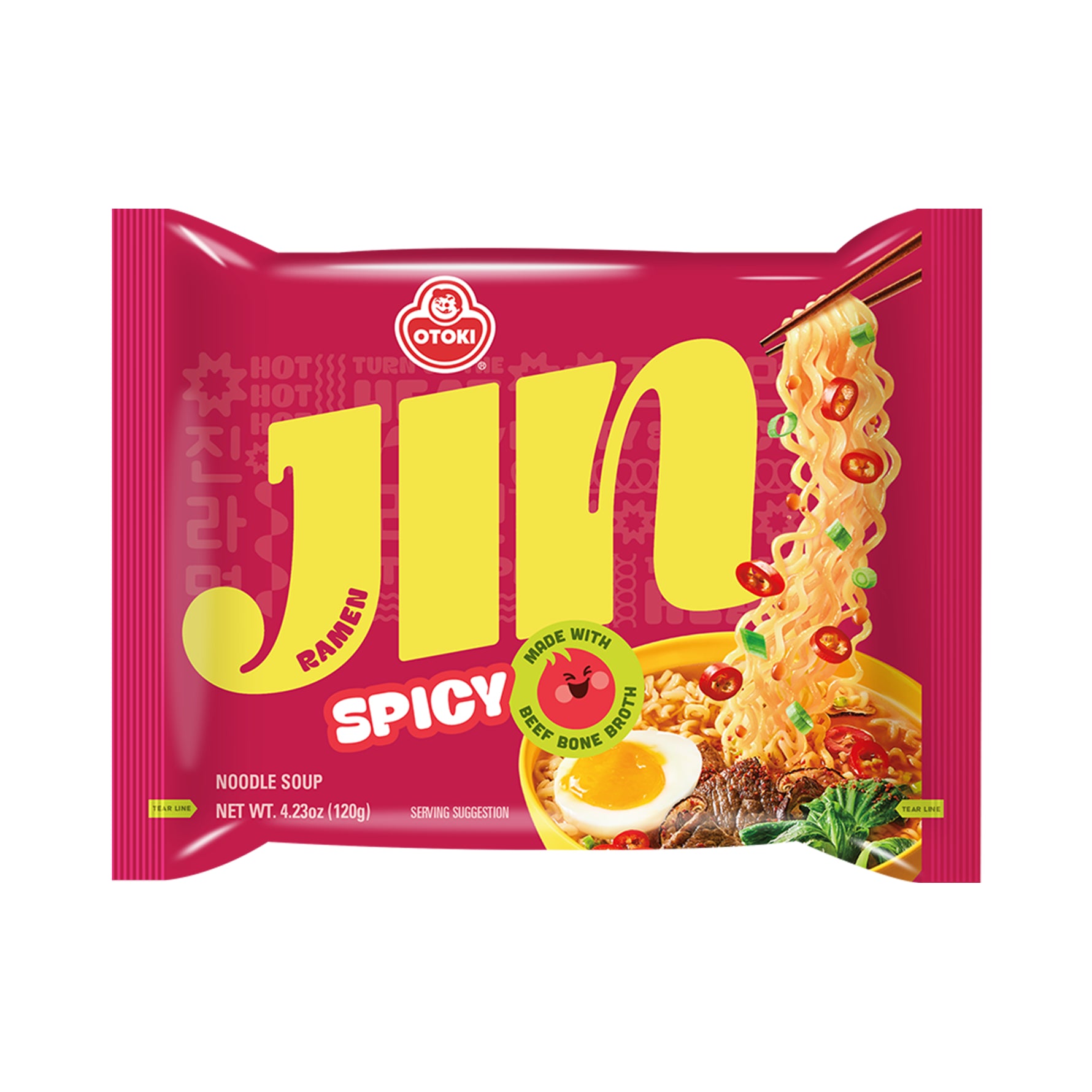 [EAN:8801045999913] OTTOGI Jin Ramen Spicy, 120g