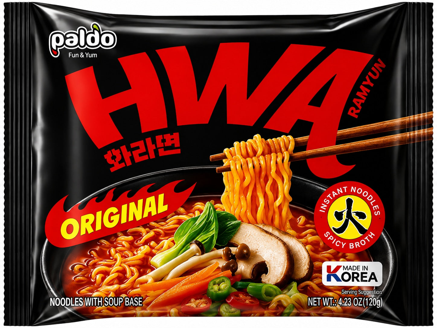 [EAN:648436000012] PALDO Hwa Ramyun Original 120g