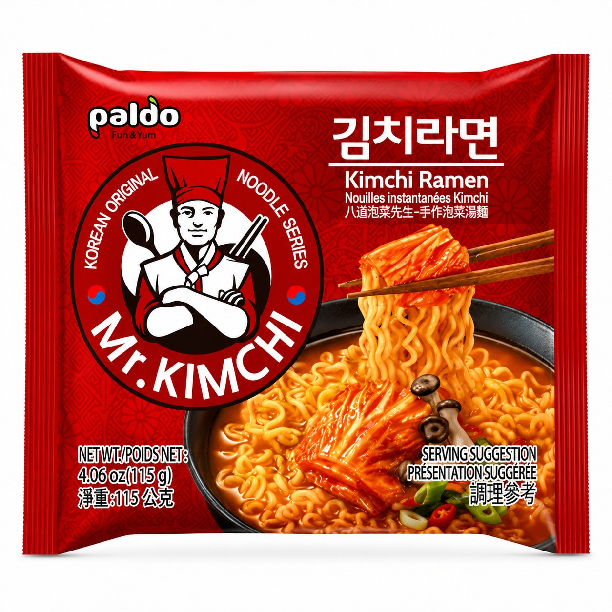 [EAN:648436101436] PALDO Mr. Kimchi Original Kimchi Ramen 115g