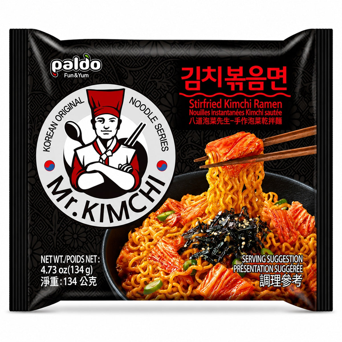 [EAN:648436101474][IMG:1] PALDO Mr. Kimchi Stir-Fried Kimchi Ramen 134 g