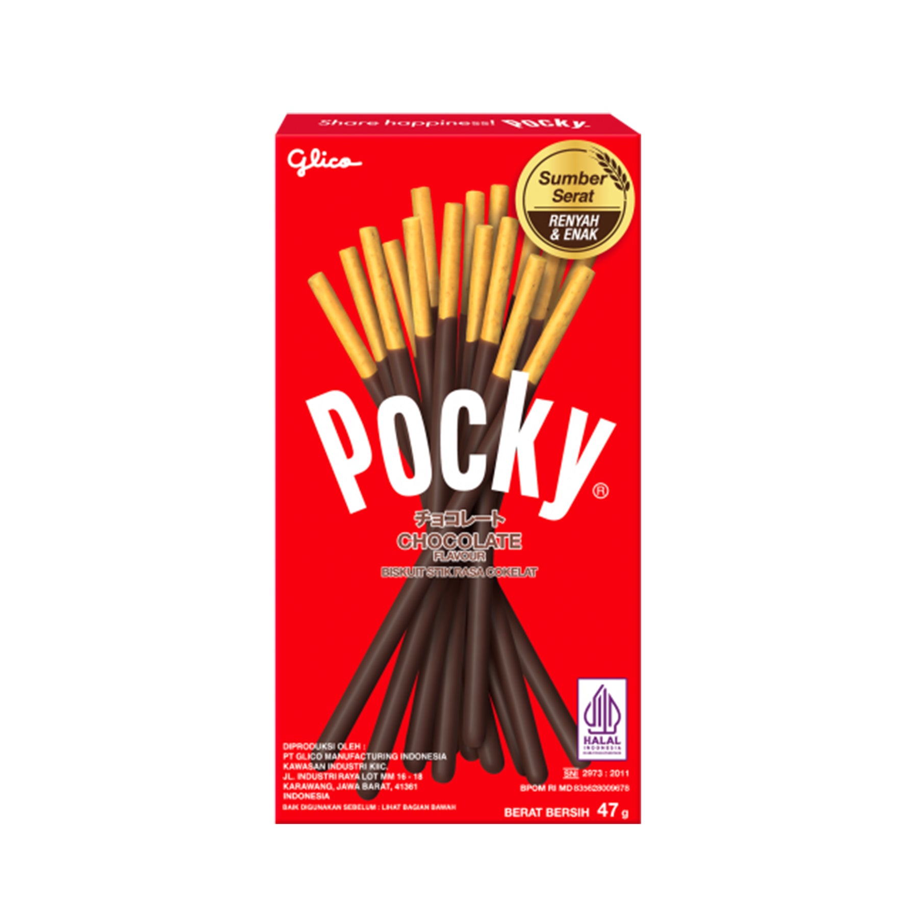 [EAN:8990044000000] POCKY Chocolate Flavour, 47g
