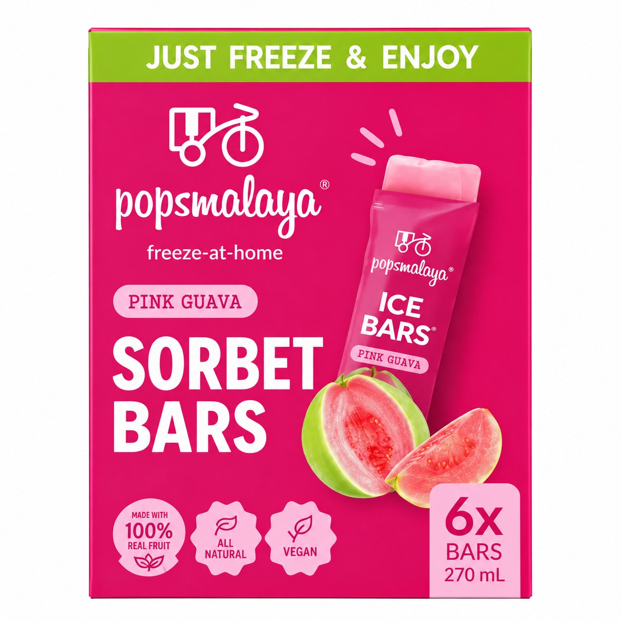 [EAN:9555855401799][IMG:1] POPSMALAYA Pink Guava Ice Bars 270ml