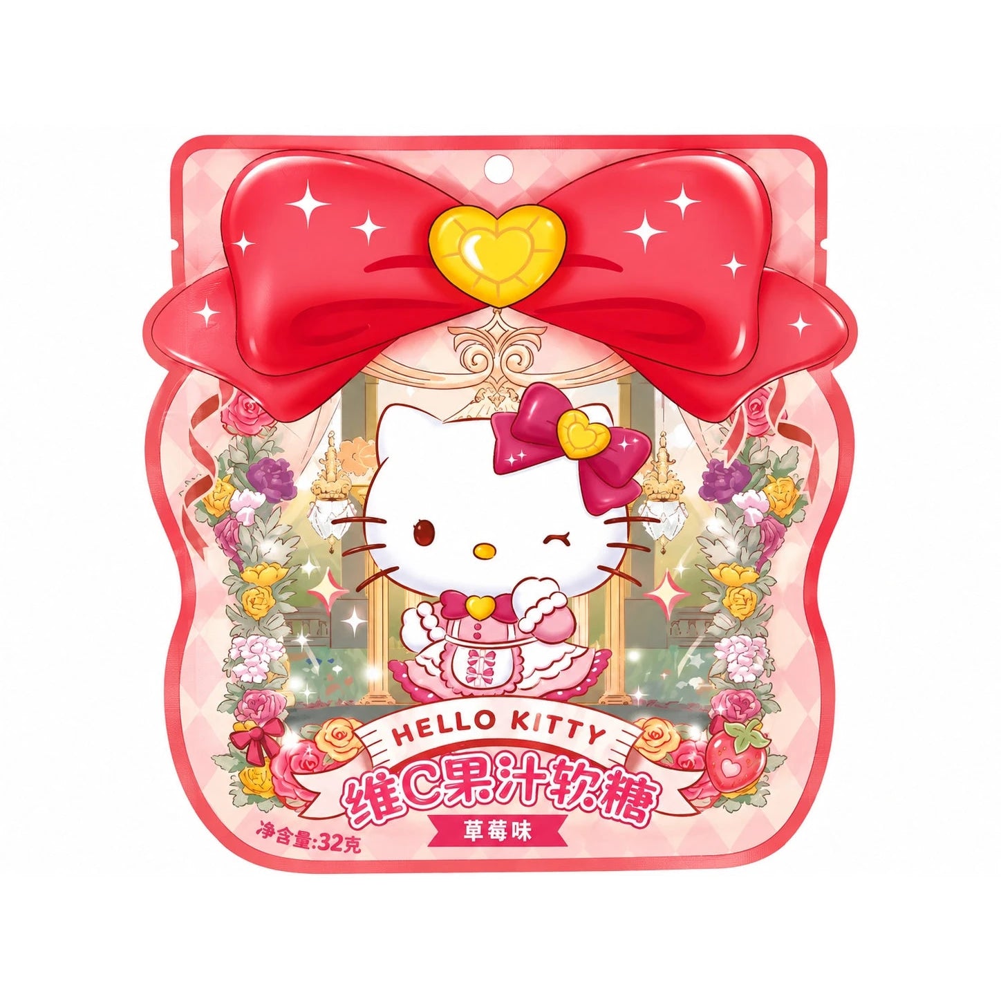 QI Hello Kitty Strawberry Gummy Candy 32g