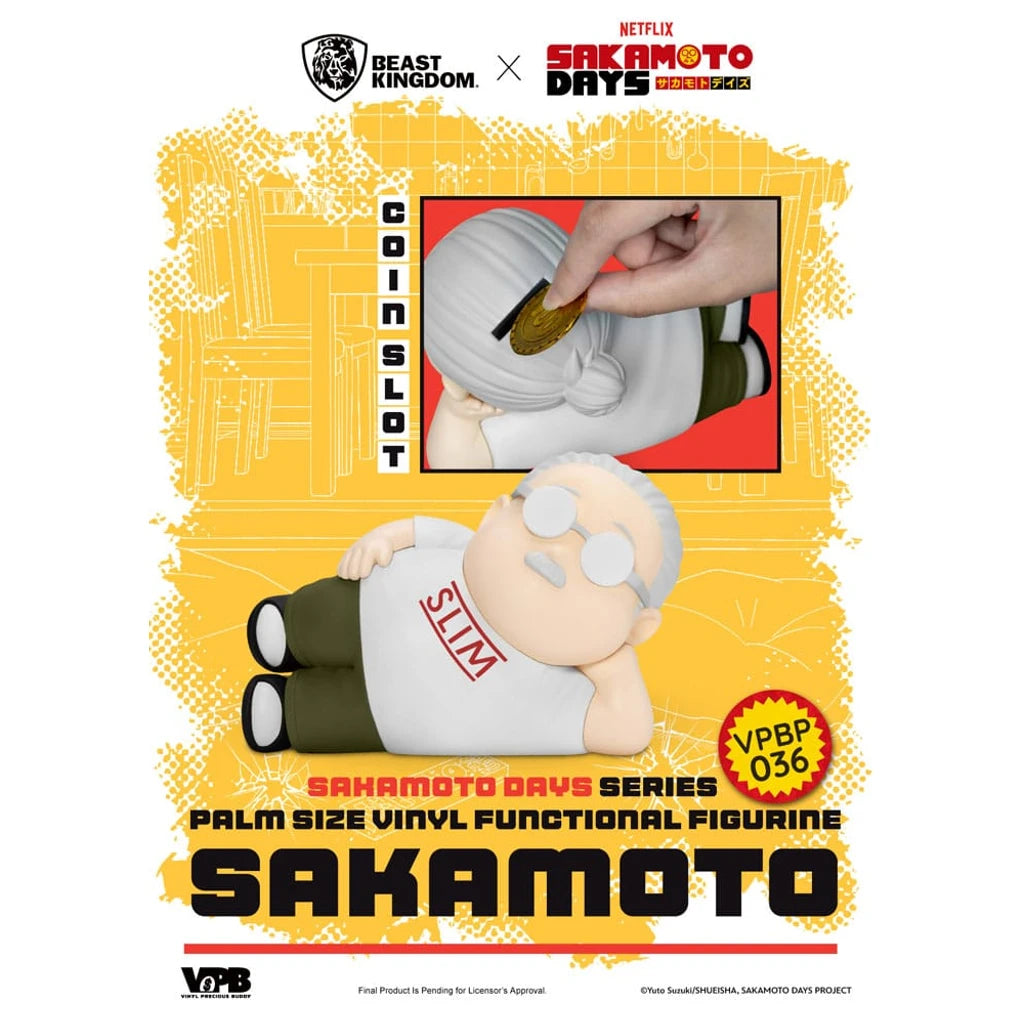 Sakamoto Days Piggy Vinyl Bank Taro Sakamoto 14 cm