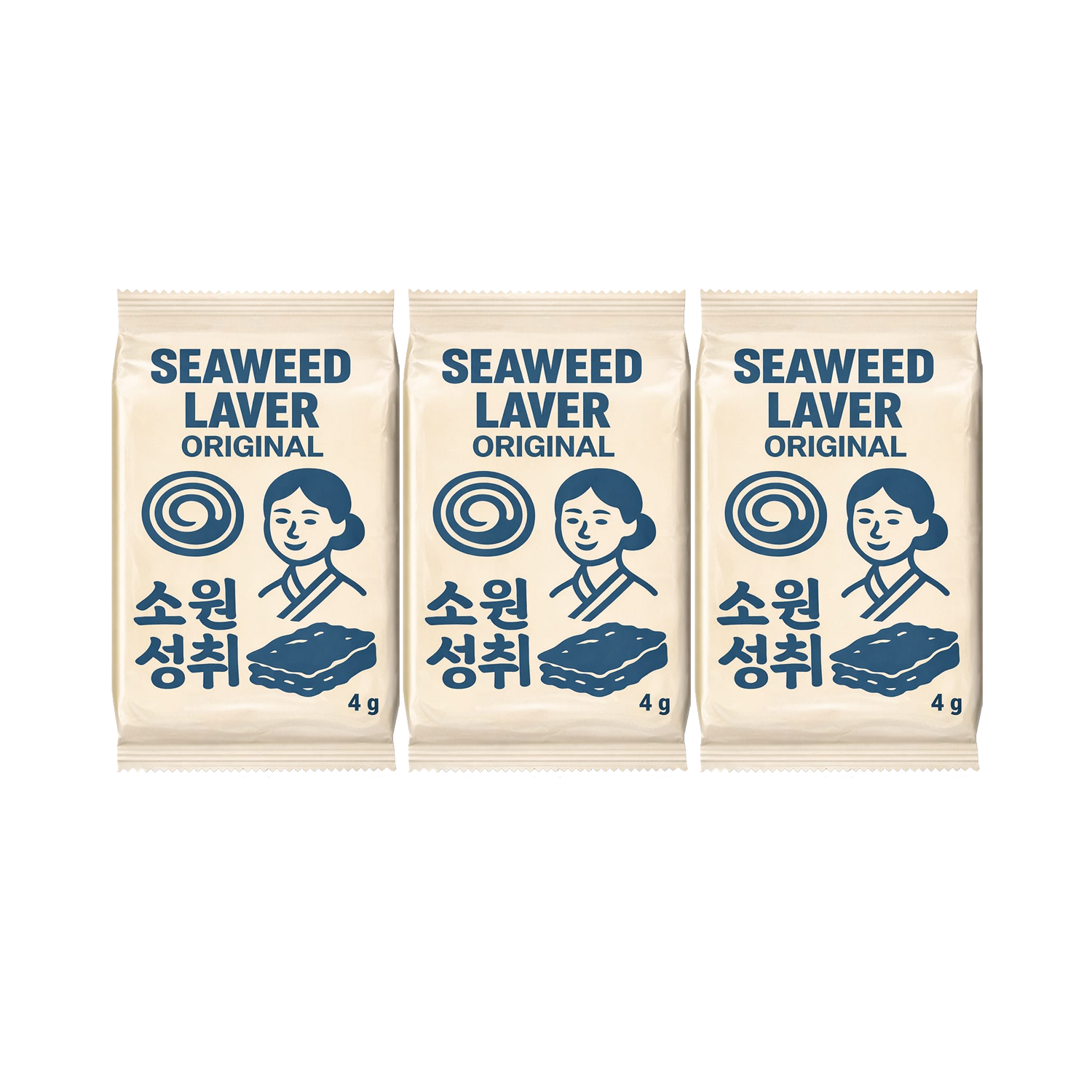 [EAN:4779051661152] SEAWEED LAVER Seaweed snack 3x4g