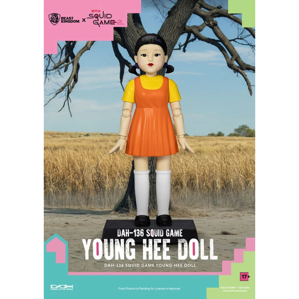 Squid Game Action Figure with Sound Young Hee Doll 30 cm