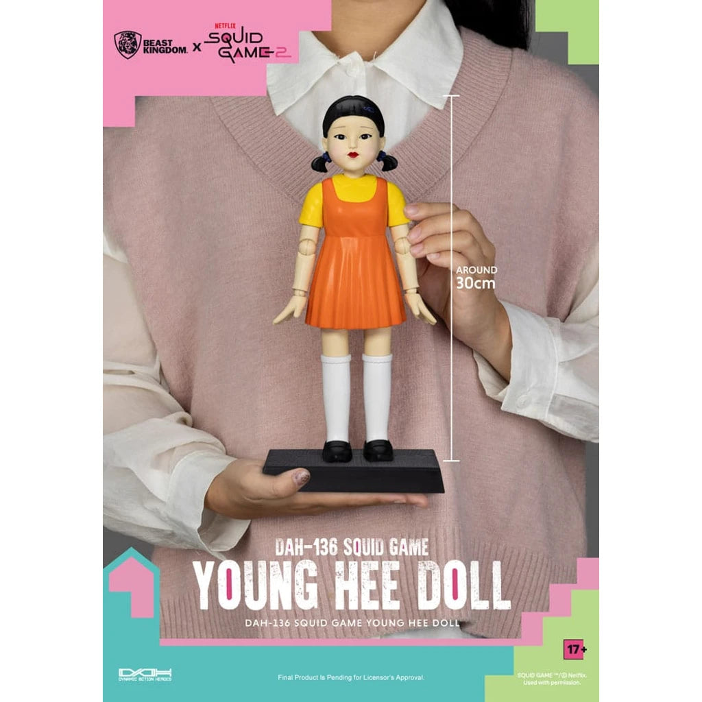 Squid Game Action Figure with Sound Young Hee Doll 30 cm