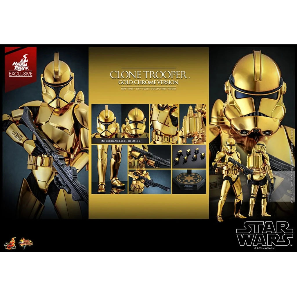 Star Wars Action Figure 1/6 Clone Trooper (Gold Chrome Version) Exclusive 30 cm