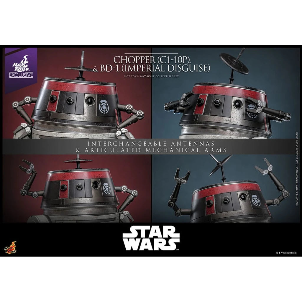 Star Wars Action Figure Set 1/6 Chopper (C1-10P&trade;) & BD-1&trade; (Imperial Disguise) 18 cm & 8 cm