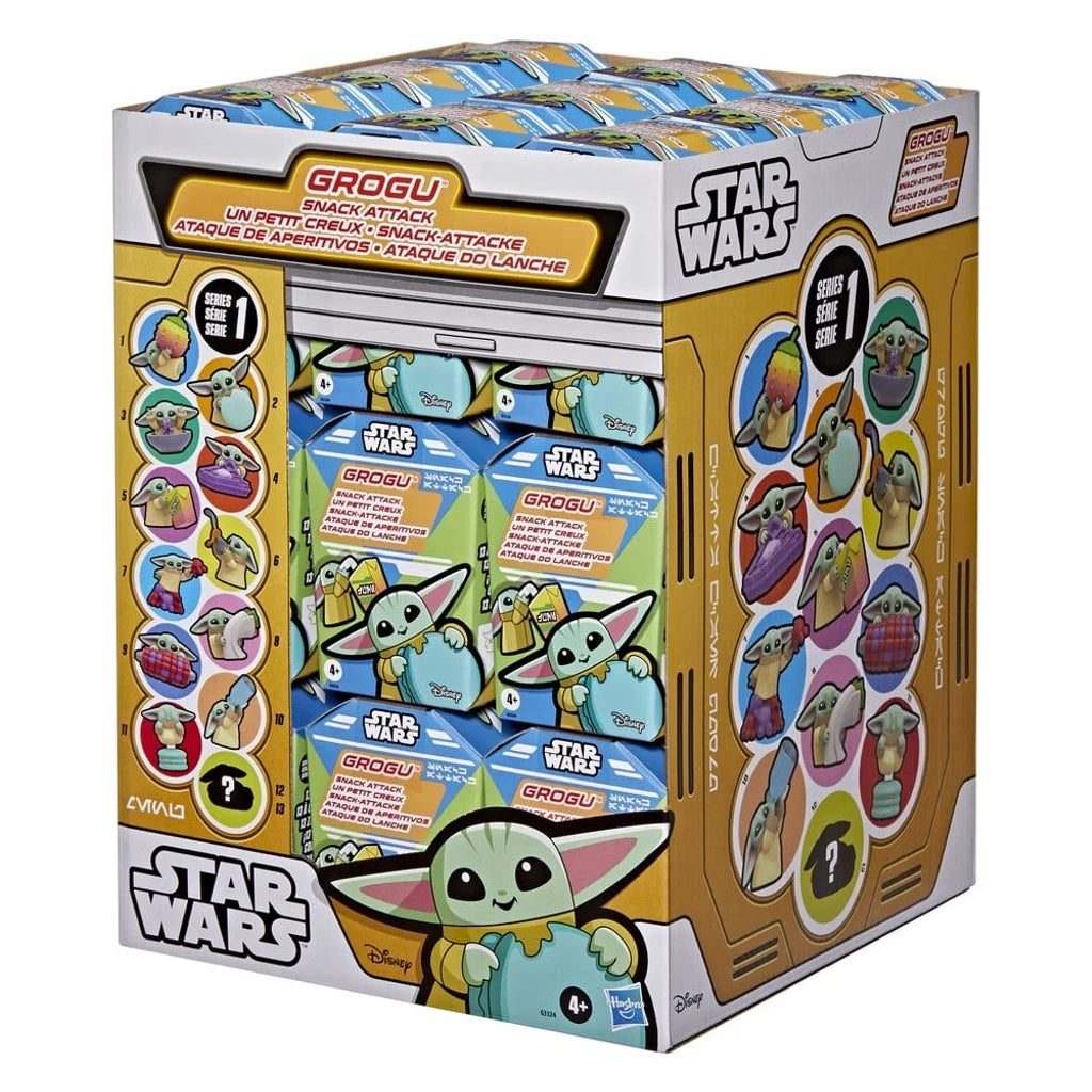 Star Wars Mini Figures 4 cm Grogu Snack Attack Series 1 Blind Box Display (24)