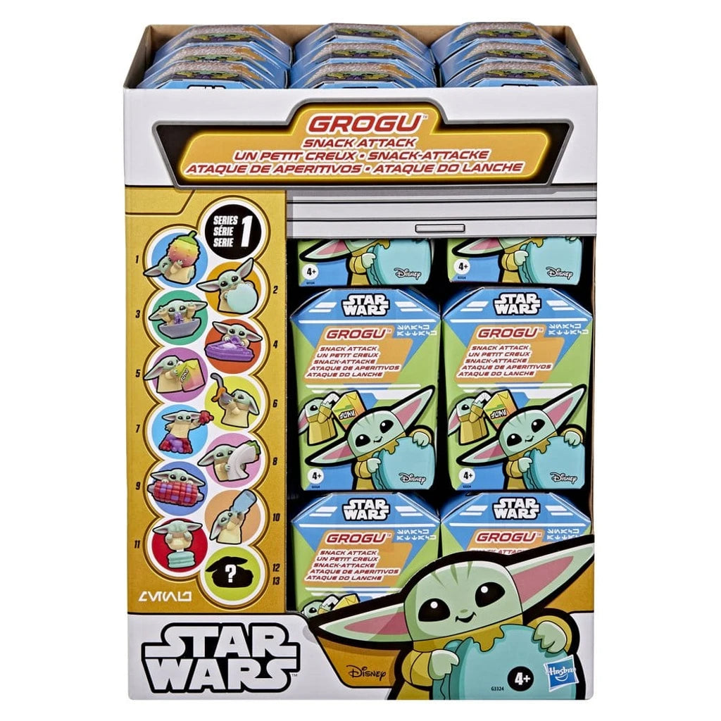 Star Wars Mini Figures 4 cm Grogu Snack Attack Series 1 Blind Box Display (24)