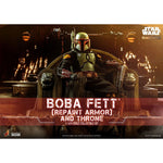 Star Wars: The Mandalorian Action Figure 1/6 Boba Fett Repaint Armor and Throne Special Edition 30 cm