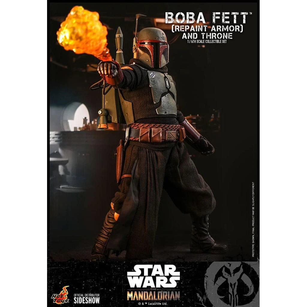 Star Wars: The Mandalorian Action Figure 1/6 Boba Fett Repaint Armor and Throne Special Edition 30 cm
