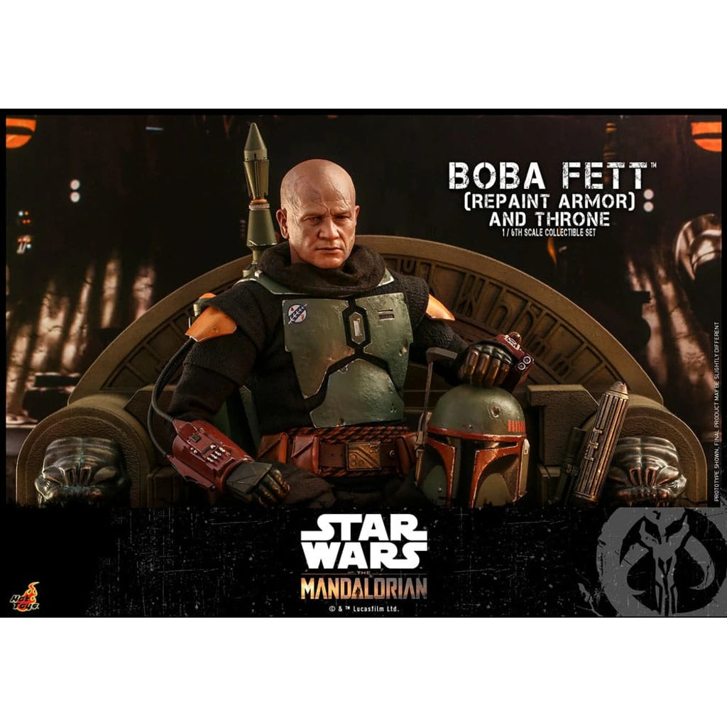 Star Wars: The Mandalorian Action Figure 1/6 Boba Fett Repaint Armor and Throne Special Edition 30 cm