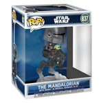 Star Wars: The Mandalorian and Grogu POP! Rides Deluxe Vinyl Bobblehead Figure The Mandalorian with Grogu in Imperial Remnant AT-RT 9 cm