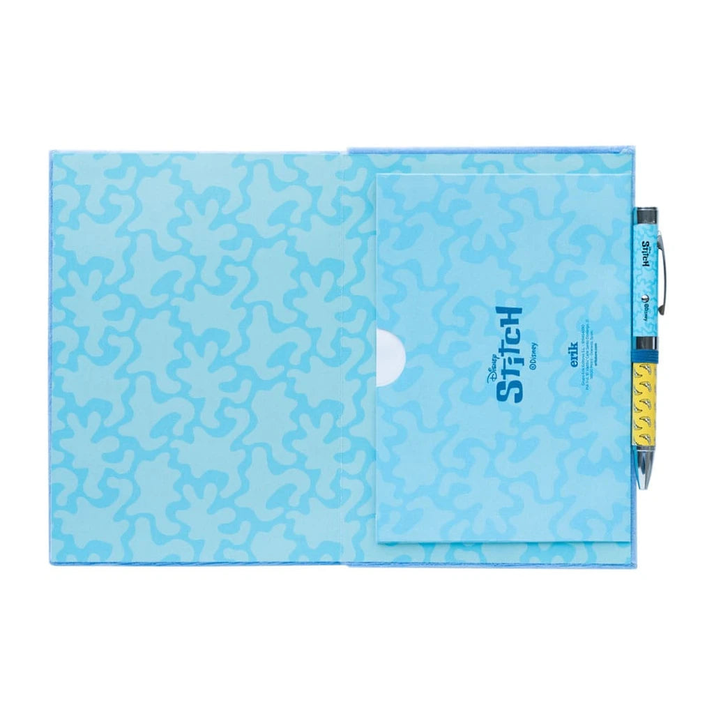 Stitch Premium Plush Notebook A5 with pen Tropical