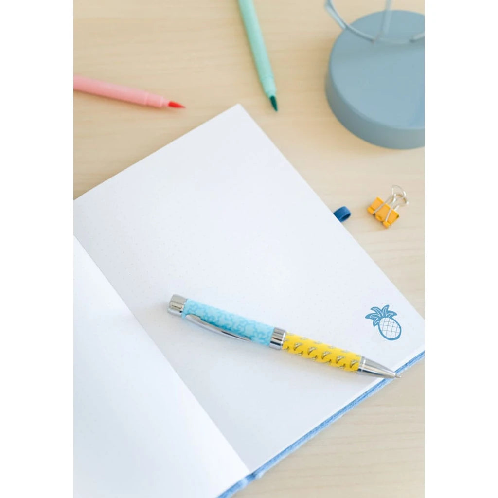 Stitch Premium Plush Notebook A5 with pen Tropical