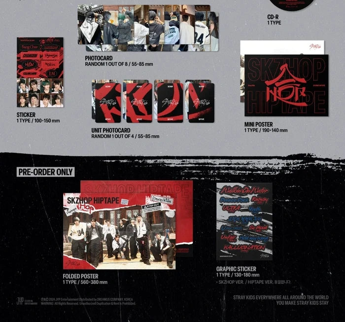 [EAN:8809954228476][IMG:1] STRAY KIDS – SKZHOP HIPTAPE ‘合 (HOP)’ | 2024 CD - Random Ver.