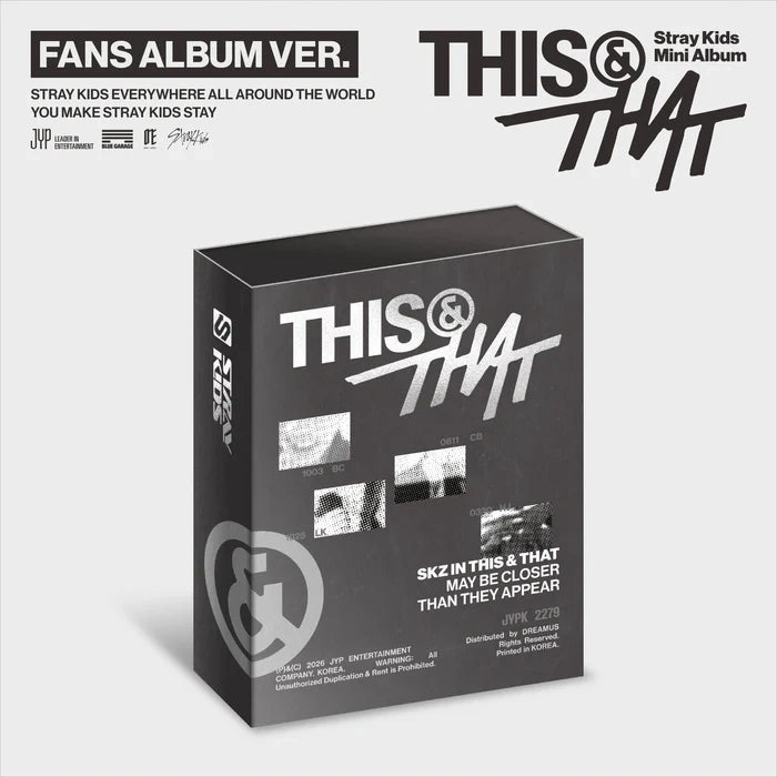 [EAN:8809954226533][IMG:1] Stray Kids - THIS & THAT | 10th Mini Album | Fans Album VER. | 2026 QR