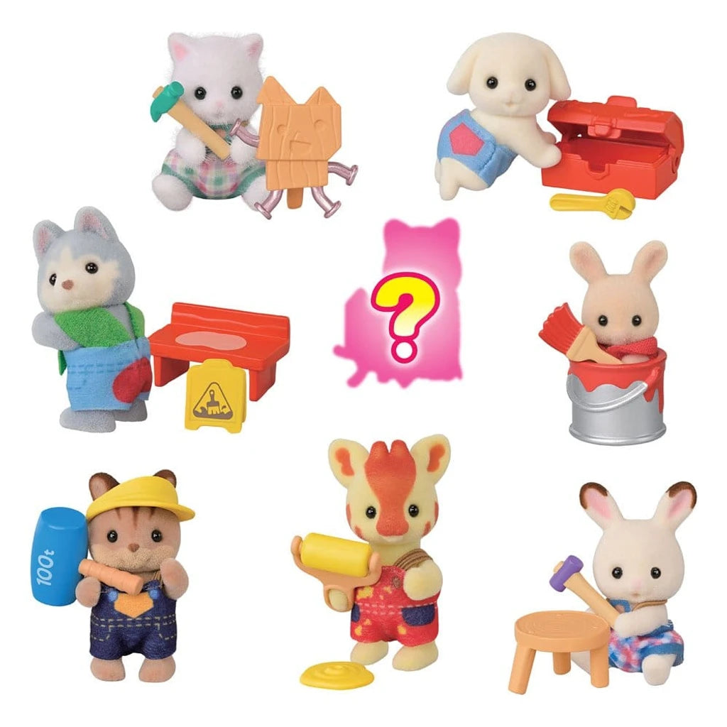 Sylvanian Families: Construction site baby friends Surprise Bag Figure 5 cm Display (16)