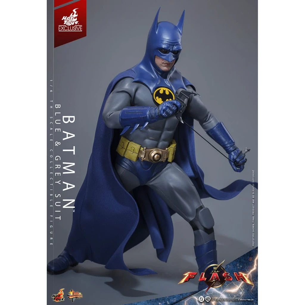 The Flash Movie Masterpiece Action Figure 1/6 Batman (Blue & Grey Suit) Limited Edition Hot Toys Exclusive 30 cm