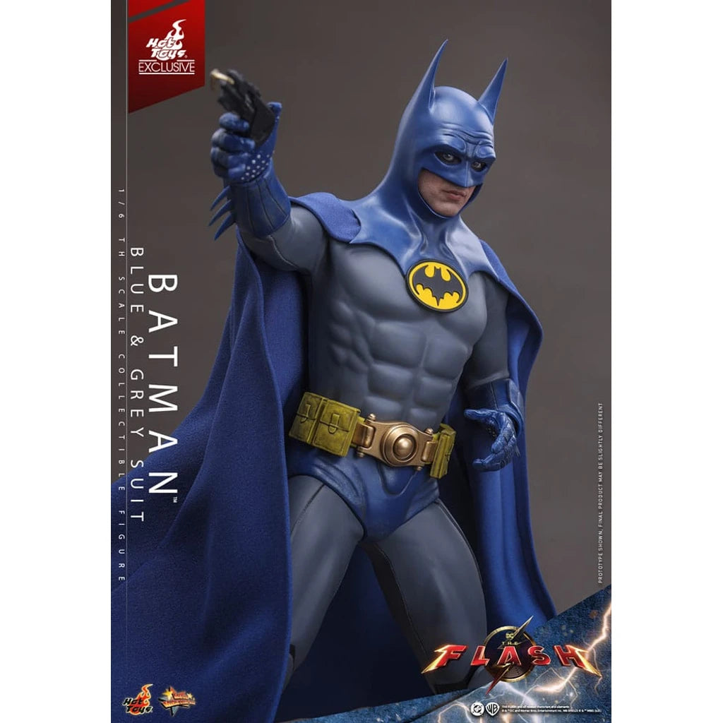 The Flash Movie Masterpiece Action Figure 1/6 Batman (Blue & Grey Suit) Limited Edition Hot Toys Exclusive 30 cm