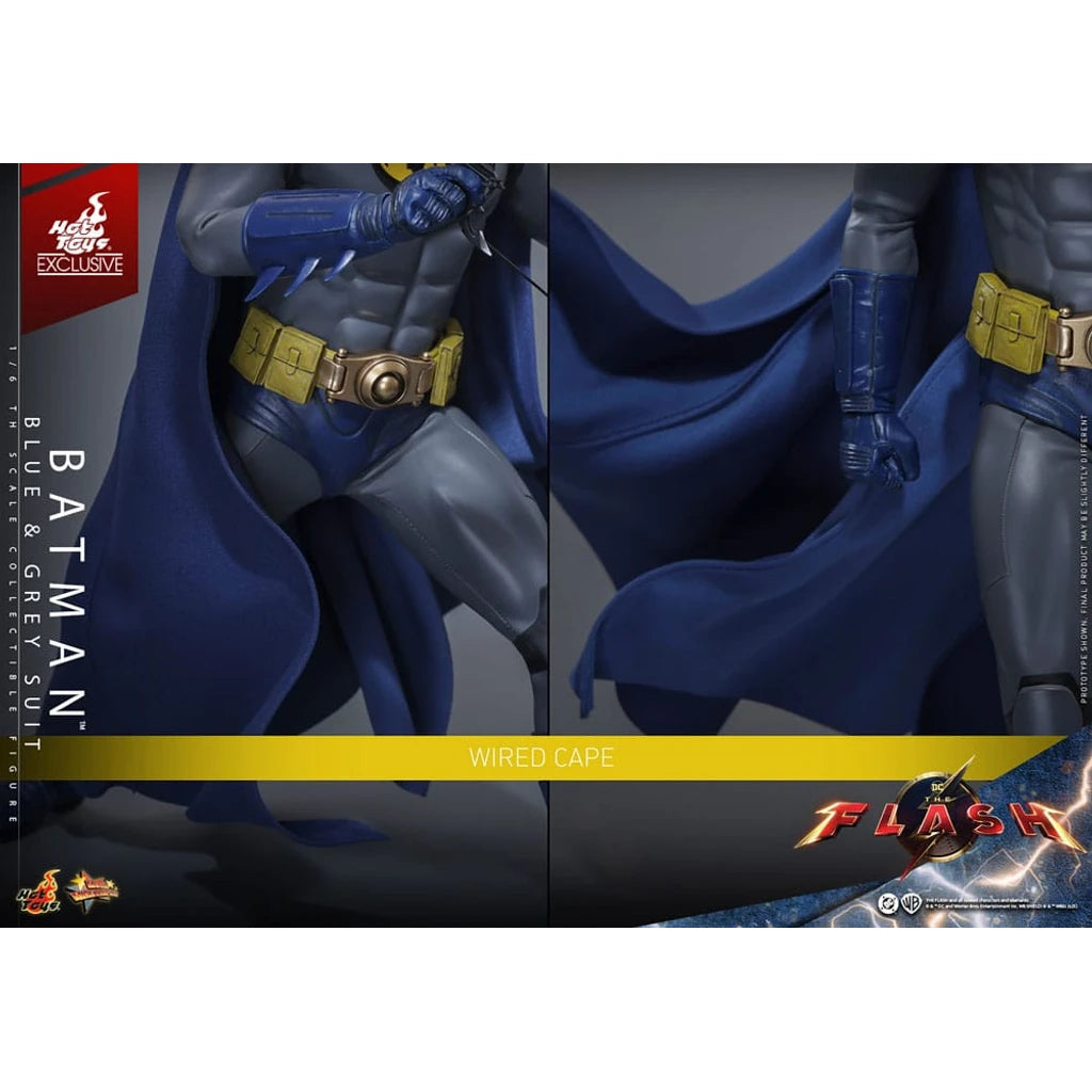 The Flash Movie Masterpiece Action Figure 1/6 Batman (Blue & Grey Suit) Limited Edition Hot Toys Exclusive 30 cm