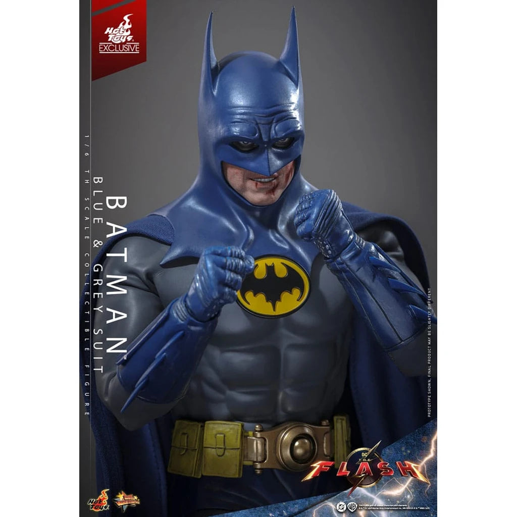 The Flash Movie Masterpiece Action Figure 1/6 Batman (Blue & Grey Suit) Limited Edition Hot Toys Exclusive 30 cm