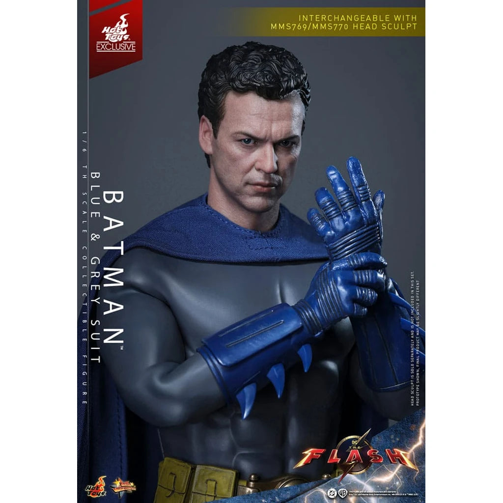 The Flash Movie Masterpiece Action Figure 1/6 Batman (Blue & Grey Suit) Limited Edition Hot Toys Exclusive 30 cm