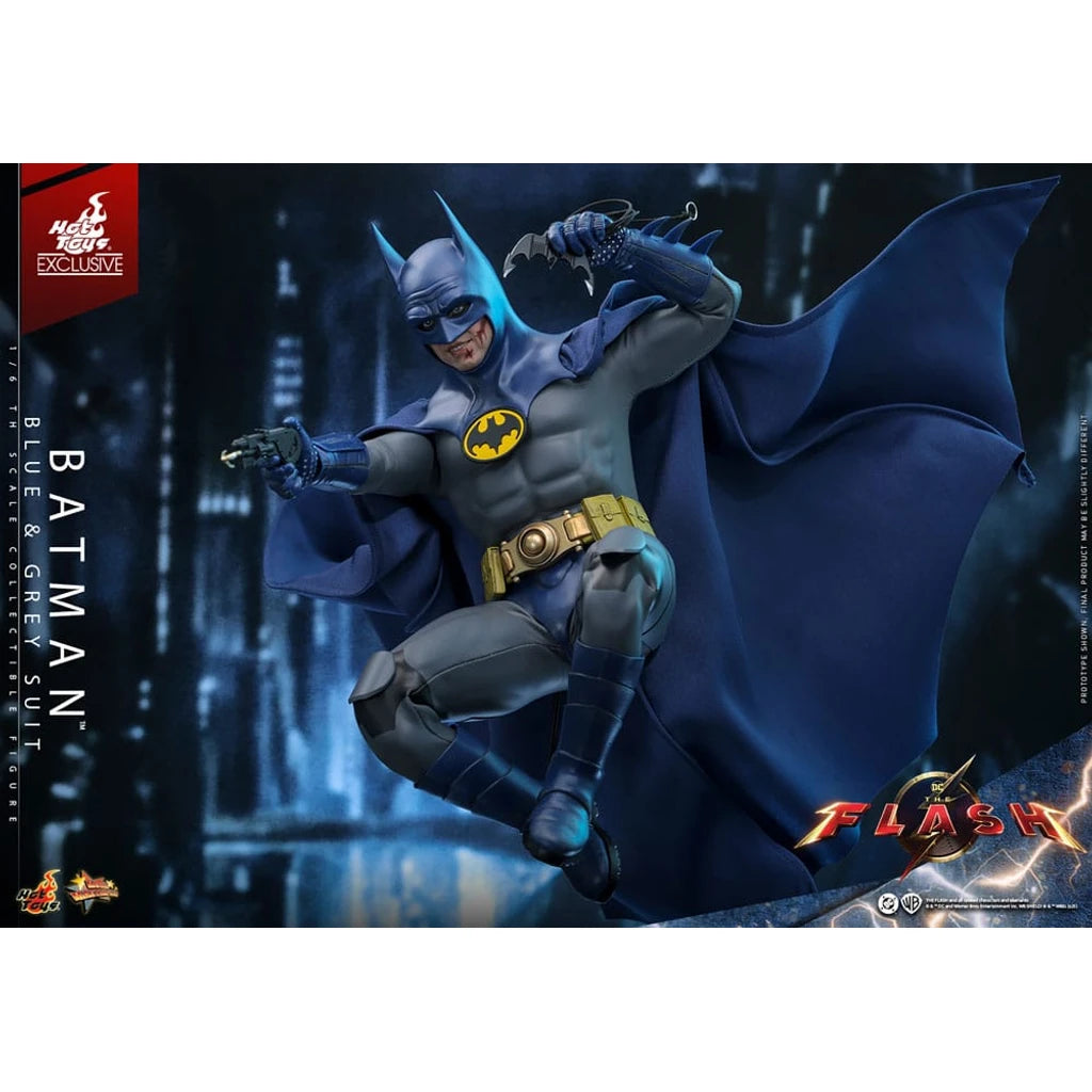 The Flash Movie Masterpiece Action Figure 1/6 Batman (Blue & Grey Suit) Limited Edition Hot Toys Exclusive 30 cm