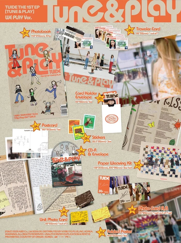 [EAN:0823375267454][IMG:1] TUIDE - TUNE & PLAY | 1st EP | WE TUNE Ver. / WE PLAY Ver. | 2026 CD - WE PLAY Ver.