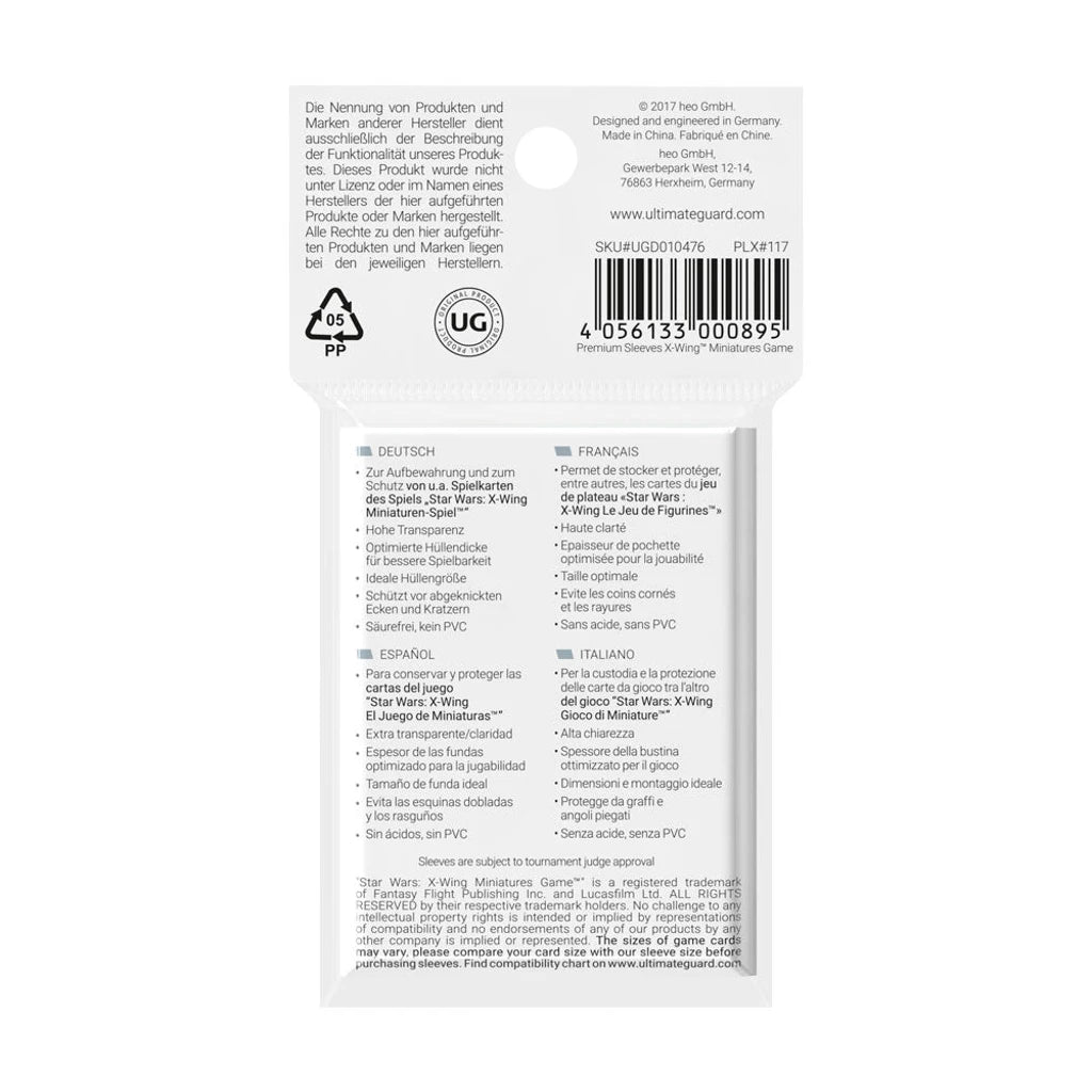 Ultimate Guard Board Game Sleeves (50) - X-Wing Miniatures Game