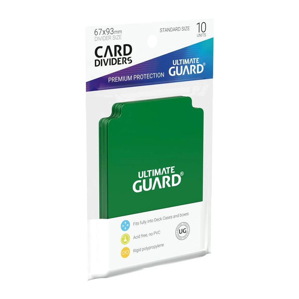 Ultimate Guard Card Dividers Standard Size (10) - Green