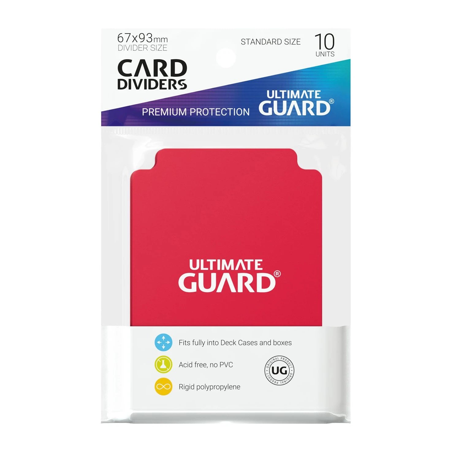 Ultimate Guard Card Dividers Standard Size (10) - Red