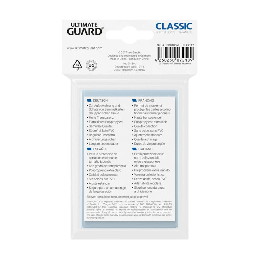 Ultimate Guard Classic Sleeves Japanese Size (100)