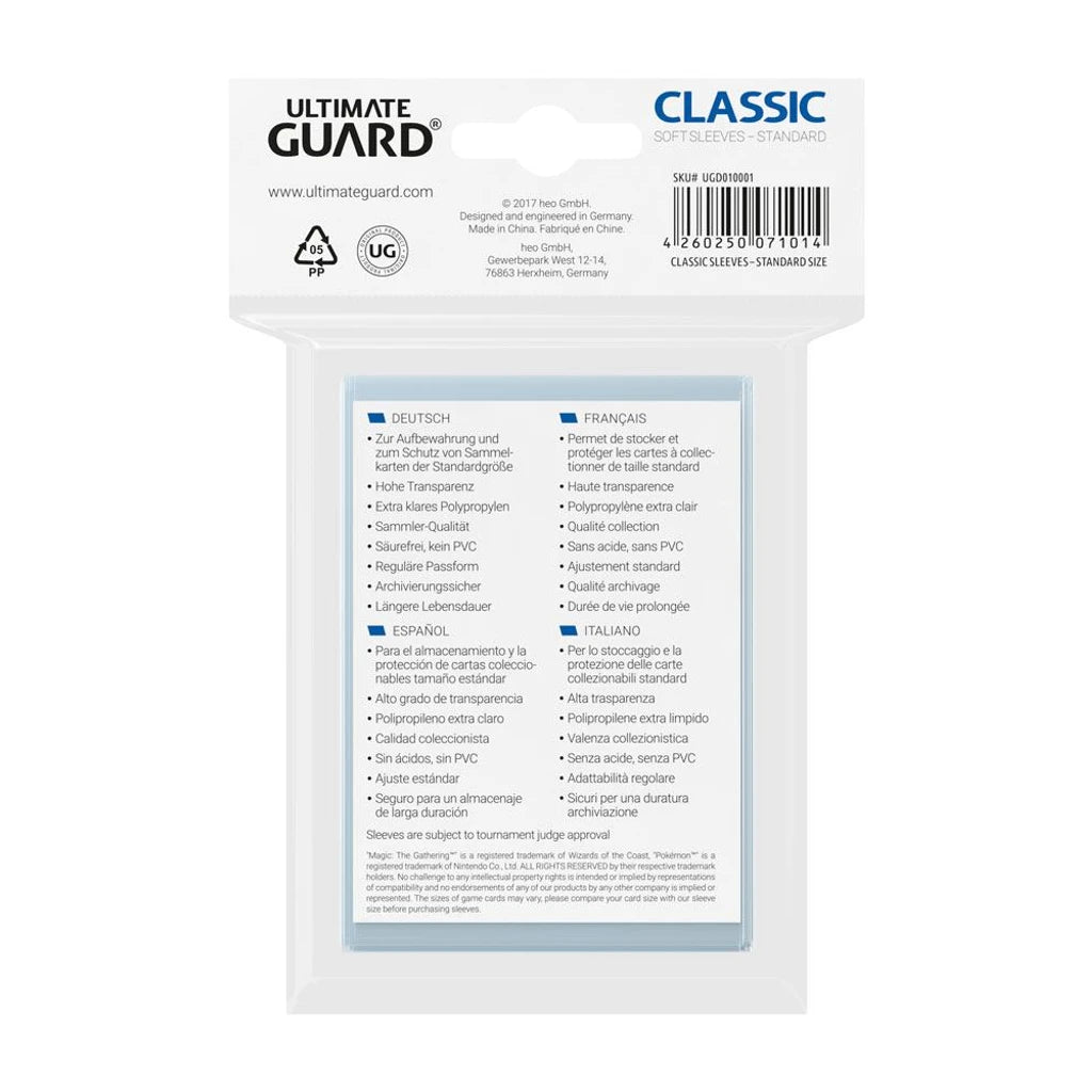 Ultimate Guard Classic Sleeves Standard Size (100)
