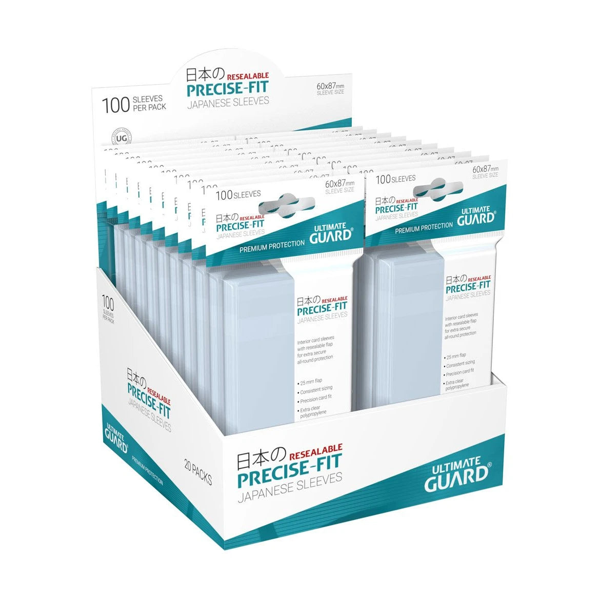 Ultimate Guard Precise-Fit Sleeves Japanese Size (100) - Resealable