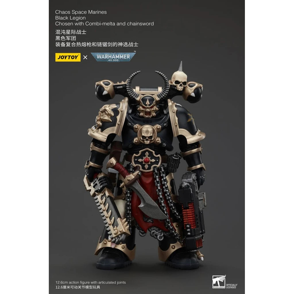 Warhammer 40k Actionfigur Chaos Space Marines Black Legion Chosen with Combi-melta and chainsword 20 cm