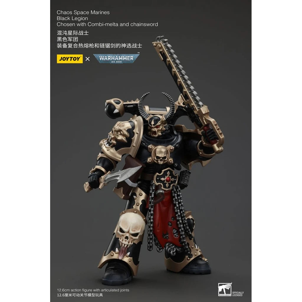 Warhammer 40k Actionfigur Chaos Space Marines Black Legion Chosen with Combi-melta and chainsword 20 cm