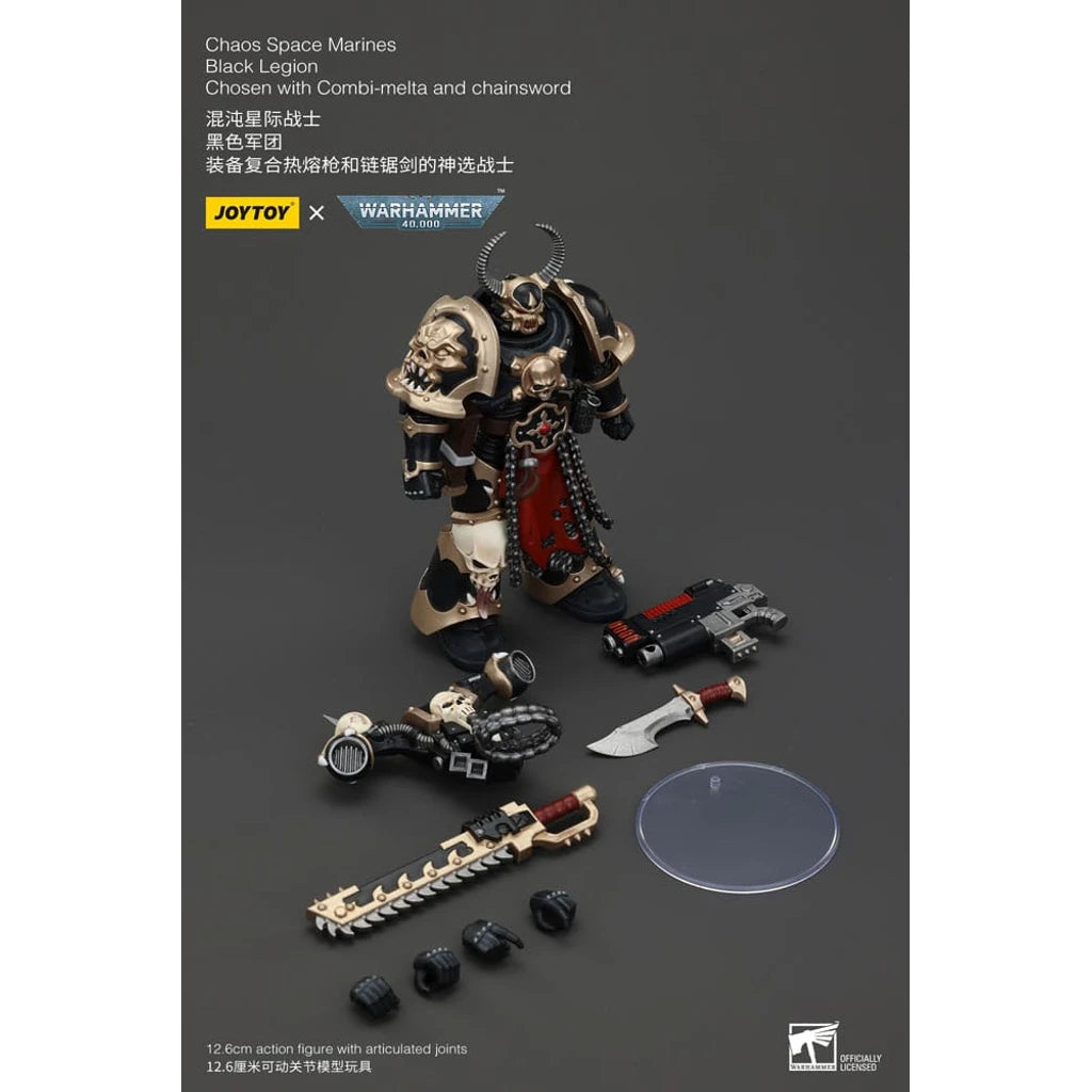 Warhammer 40k Actionfigur Chaos Space Marines Black Legion Chosen with Combi-melta and chainsword 20 cm