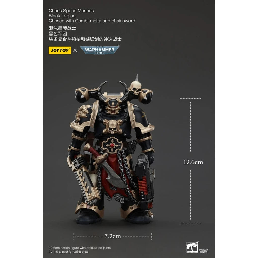 Warhammer 40k Actionfigur Chaos Space Marines Black Legion Chosen with Combi-melta and chainsword 20 cm