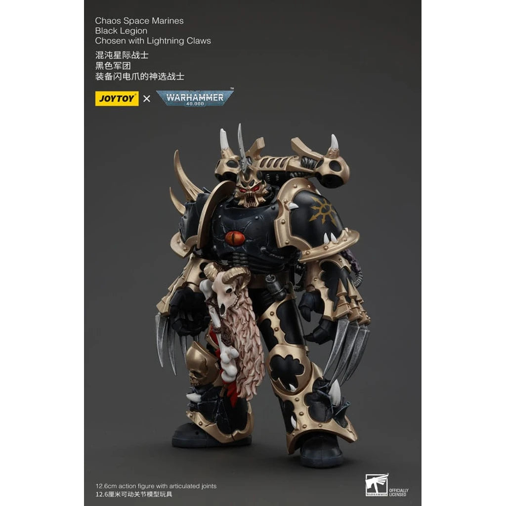 Warhammer 40k Actionfigur Chaos Space Marines Black Legion Chosen with Lightning Claws 20 cm