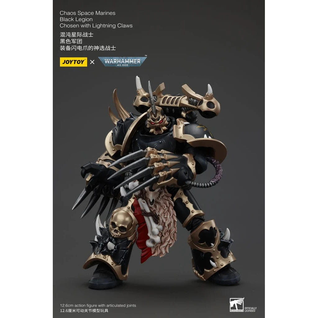 Warhammer 40k Actionfigur Chaos Space Marines Black Legion Chosen with Lightning Claws 20 cm