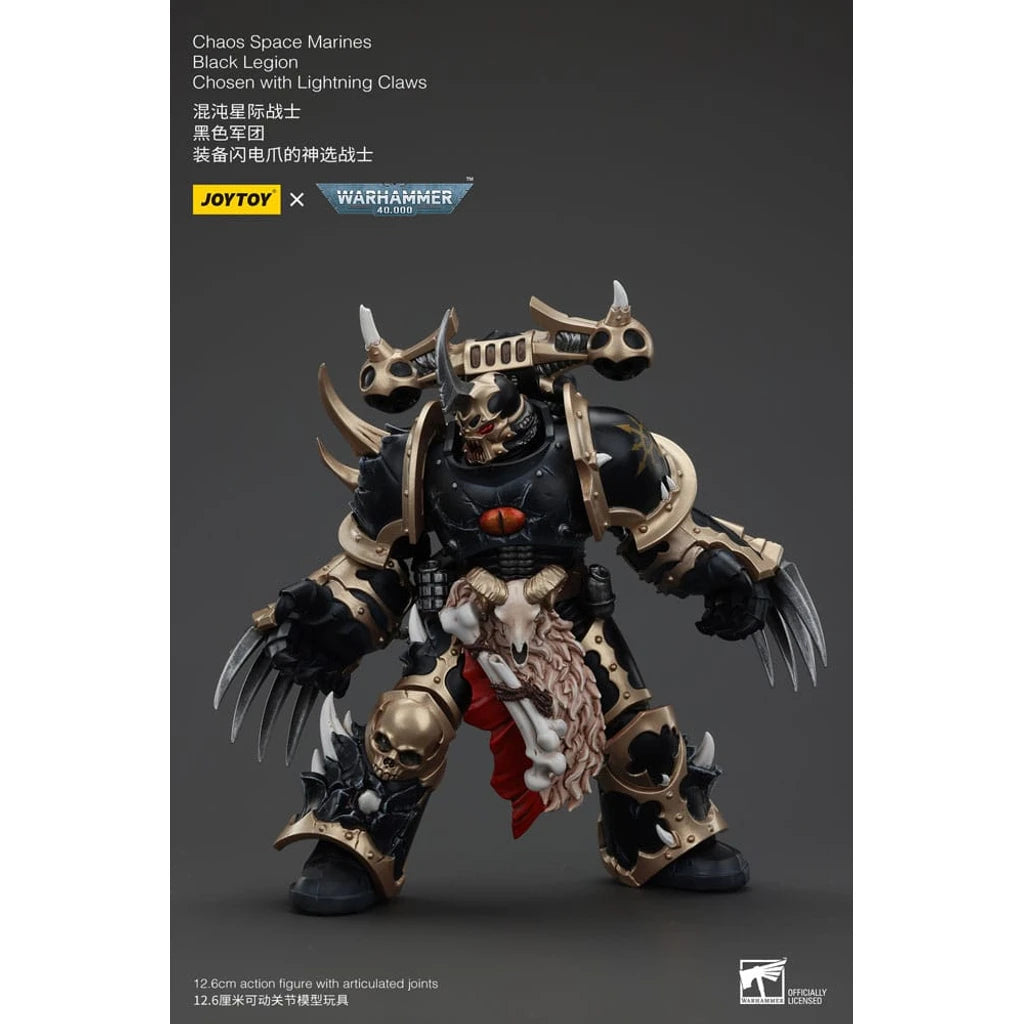 Warhammer 40k Actionfigur Chaos Space Marines Black Legion Chosen with Lightning Claws 20 cm