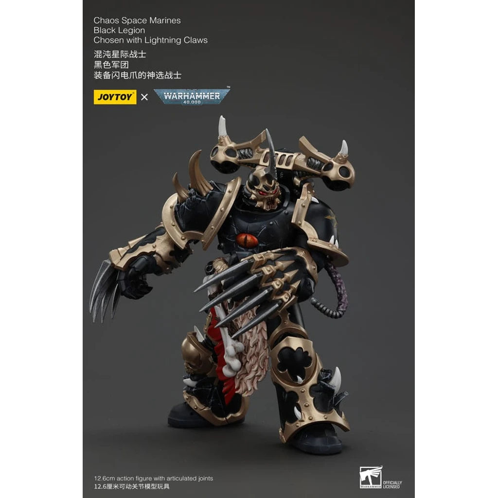 Warhammer 40k Actionfigur Chaos Space Marines Black Legion Chosen with Lightning Claws 20 cm