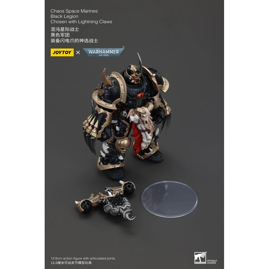 Warhammer 40k Actionfigur Chaos Space Marines Black Legion Chosen with Lightning Claws 20 cm