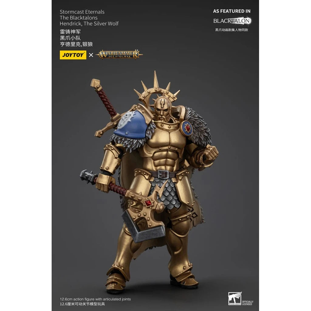 Warhammer Age of Sigmar Actionfigur Stormcast Eternals The Blacktalons Hendrick The Silver Wolf 20 cm