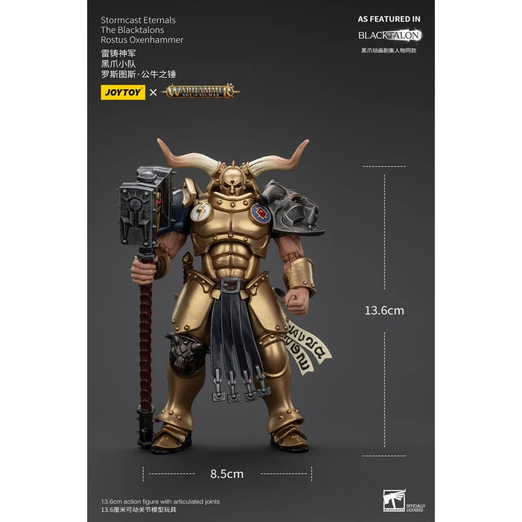 Warhammer Age of Sigmar Actionfigur Stormcast Eternals The Blacktalons Rostus Oxen hammer 20 cm