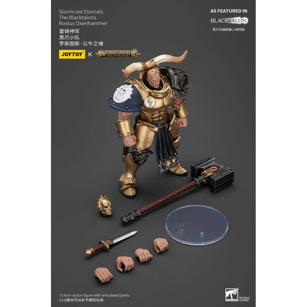 Warhammer Age of Sigmar Actionfigur Stormcast Eternals The Blacktalons Rostus Oxen hammer 20 cm