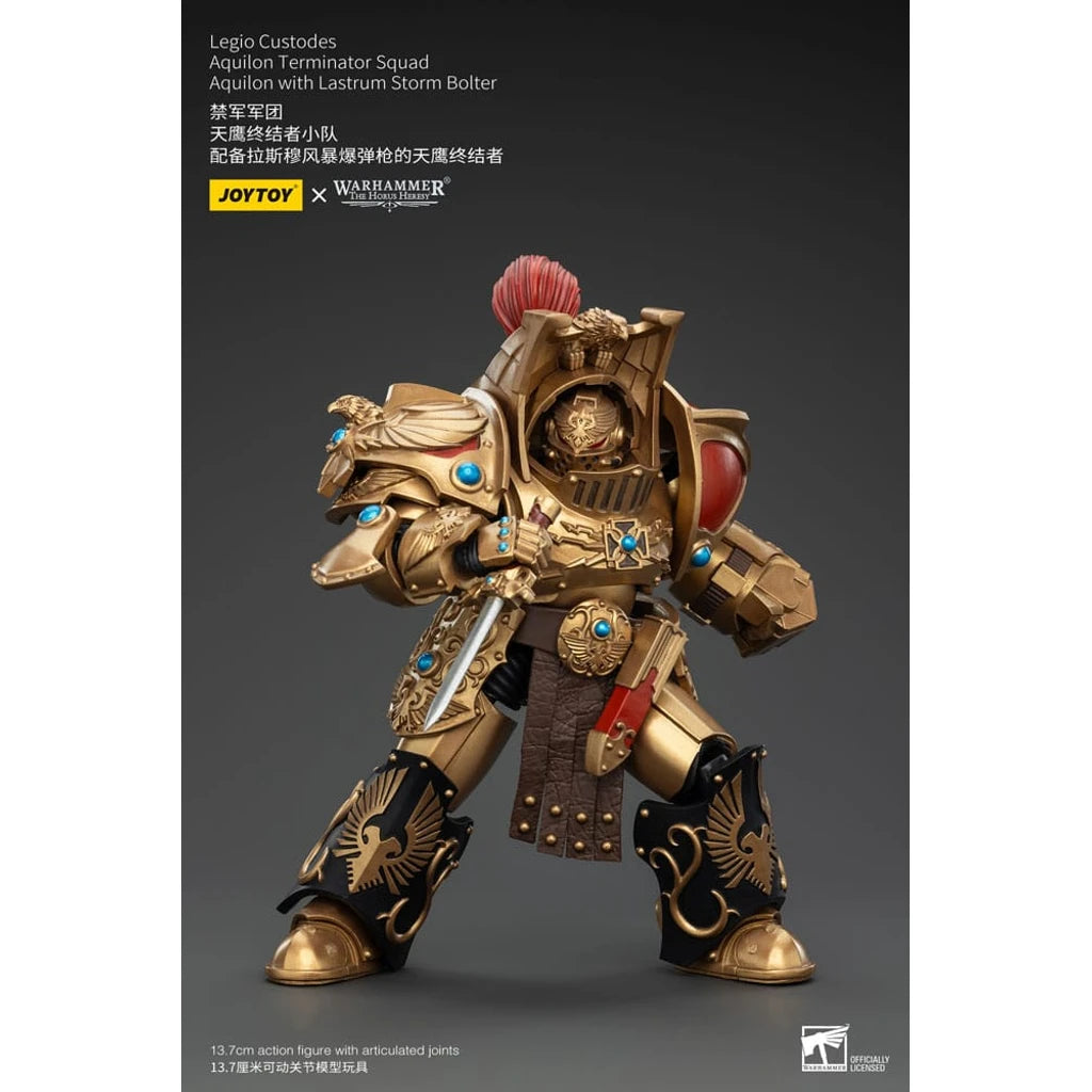 Warhammer The Horus Heresy Action Figure 1/18 Legio Custodes Aquilon Terminator Squad Aquilon with Lastrum Storm Bolter 14 cm